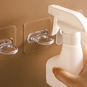 Resim 6/10/20 Adet Şeffaf Güçlü Yapışkanlı Kancalar - Perde Çubukları & Losyon Dağıtıcıları için Çok Yönlü Duvar Montajı - Dayanıklı, Yer Tasarruflu, Kolay Kurulum, Şık Tasarım, Kullanışlı Kancalar 