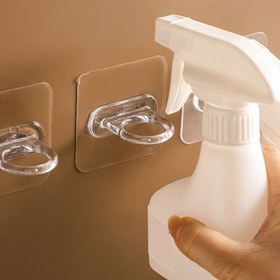 Resim 6/10/20 Adet Şeffaf Güçlü Yapışkanlı Kancalar - Perde Çubukları & Losyon Dağıtıcıları için Çok Yönlü Duvar Montajı - Dayanıklı, Yer Tasarruflu, Kolay Kurulum, Şık Tasarım, Kullanışlı Kancalar 