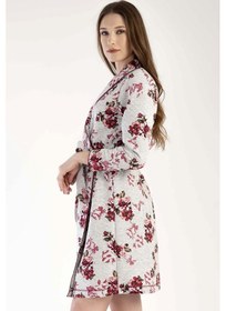 Resim Vienetta Kadın Uzun Kol Kapitone Gri Melanj Sabahlık C4t0n1303 001 
