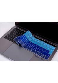 Resim Apple Uyumlu MacBook Pro TouchBar Klavye Koruyucu 13inc 15inc Türkçe Ombre 