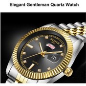 Resim Wlısth S525 Klasik Erkek İş Kol Saati Çelik Kayışlı Şık Analog Kuvars Saat Çok Fonksiyonlu Elbise Saati 30m Su Geçirmez/ışıklı/hafta/tarih Göstergeli Titanyum 