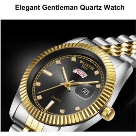 Resim Wlısth S525 Klasik Erkek İş Kol Saati Çelik Kayışlı Şık Analog Kuvars Saat Çok Fonksiyonlu Elbise Saati 30m Su Geçirmez/ışıklı/hafta/tarih Göstergeli Titanyum 