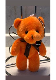 Resim Sevimli Ayıcık Peluş Oyuncak Anahtarlık Uyku Arkadaşı Hediyelik 12 Cm Turuncu 