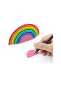Resim Mustard Rainbow Sticky Notes Not Kağıdı 