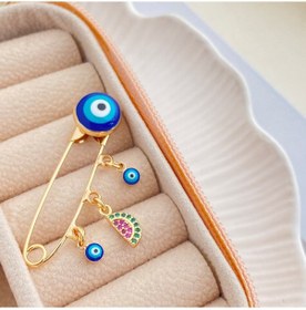 Resim Bebek Yaka İğnesi Bebek Nazarlık Karpuz Yaka İğnesi Gold 