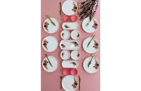 Resim Pink Rose Model 8 Kişilik 19 Parça Kahvaltı Takımı 