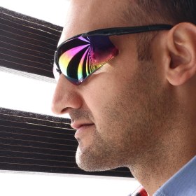 Resim Badem10 Bisiklet Güneş Gözlüğü Yüz Ayarlı Silikon Burunlu Bisikletçi Gözlük S600 Gökkuşağı 