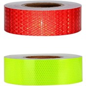 Resim Kırmızı Güvenlik İşareti Yansıtıcı Bant Çıkartmaları Otomobiller İçin Araç Şekillendirici Kendinden Yapışkanlı Uyarı Bandı 