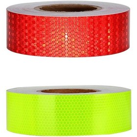 Resim Kırmızı Güvenlik İşareti Yansıtıcı Bant Çıkartmaları Otomobiller İçin Araç Şekillendirici Kendinden Yapışkanlı Uyarı Bandı 