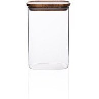 Resim Akasya Dikdörtgen Cam Kavanoz 1200 Ml 