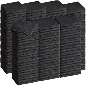 Resim Dayanıklı Ticari Temizlik Bezleri - Ekstra Emici Hızlı Kuruyan Mikrofiber Havlular, Restoranlar, Ofisler, Oteller için Üst Üste Yerleştirilebilir Tasarım - Makinede Yıkanabilir (Siyah), Mikrofiber Temizlik Bezi, Profesyonel Temizlik Malzemeleri, Çok Amaçlı Temizlik Aracı, Düz Dokulu, Dayanıklı Kumaş, Ofis Bakımı, Yüksek Kaliteli Bezi, Otel Malzemeleri 