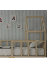 Resim Markaawm Markaawm Montessori Çocuk Yatak Doğal Çam Karyola Selen 