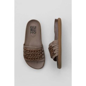 Resim Bueno Shoes Gri Deri Kadın Düz Terlik 01WU4708 01WU4708 