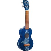 Resim Mahalo Kahiko Batik Soprano Ukulele (Mavi) 