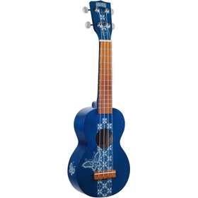 Resim Mahalo Kahiko Batik Soprano Ukulele (Mavi) 