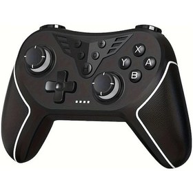 Resim Besthome1 Nintendo Switch Pro Kablosuz Hall Effect Joystick Oyun Kumandası Siyah Kırmızı Mavi 