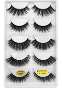 Resim Moveevo Anself Shidishangpin 5 Çift Sahte Kirpik Sahte Kirpikler Uzun Kalın Kıvırcık Kirpikler 5 Farklı Stil Makyaj Kirpik 
