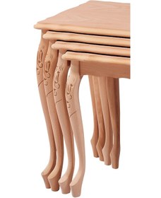 Resim Zigon Lükens ASLAN Model Kayın Torna OYMALI ayak Kayın ağacı HAM kaplama El Yapım 