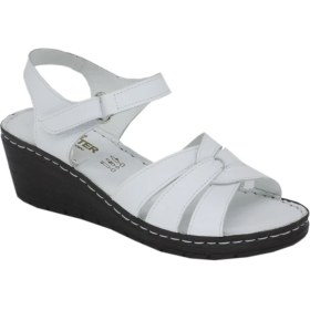 Resim Trendyshoes Trendyshose Ze 866 Deri Çırtlı Anatomic Confort Günlük Sandalet 