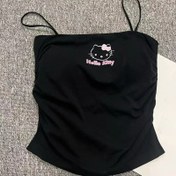 Resim Sevimli Sanrio Camisole, Sıkı ve Beli Yumuşatan Seksi Sevgililer Günü Atleti, Mükemmel Ev Giyimi, İyi Arkadaşlar İçin İdeal Hediye. 