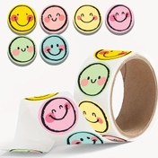 Resim 500 adet Renkli Gülümseme Yüz Kağıt Etiketleri - Yuvarlak, Çeşitli Renkler (Sarı, Pembe, Yeşil, Mavi, Mor) Öğretmenler, Ebeveynler, Sınıf, Öğrenme Ödülleri, Hediye Etiketleri, Ofis Hediye Paketleme, Sınıf Ödülleri | Canlı Tasarım | Dayanıklı Kağıt Etiketler, Sınıf Dekorasyonları, Mutlu Yüz Etiketi, Gülümseme Etiketi, Etiket Rulosu, Scrapbooking Malzemeleri 