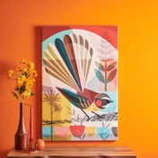 Resim Özverler Yeni Zelanda Kuyruğu Desenli Kanvas Tablo - Renkli - 60x90 cm 