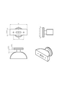 Resim Yrıntıshop Artemis Duşakabin Tekerlek 22mm Gri 