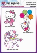 Resim F17 Ajans Ütü Ile Yapışan Tekstil Dtf Baskı Görseli Hello Kitty 