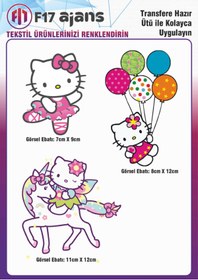 Resim F17 Ajans Ütü Ile Yapışan Tekstil Dtf Baskı Görseli Hello Kitty 