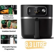 Resim 8.3 Lt Uzakdan Kontrol Otomatik Pişirme Kolay Temizlenebilir Siyah 