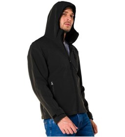 Resim Endüstri Giyim Şensel Softshell Mont Siyah (91E2550) Su Itici Rüzgar Geçirmez 