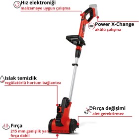 Resim Einhell Akülü Yüzey Temizleyici PICOBELLA 18/215 Power X-Change (18 V, çok fonksiyonlu, entegre bahçe hortumu bağlantısı, orta sertlikte fırça dahildir, akü dahil değildir) - 3424200 