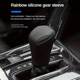 Resim Silikon Vites Topuzu Kılıfı - Ergonomik Kaymaz Tutuş, 3, Axela, CX-4, CX-5, CX-8 için Uygun - Dayanıklı Araba İçi Aksesuar, Kolay Kurulum, Ergonomik Sürüş Aksesuarı | Şık Karbon Fiber Dekorasyon | Silikon Şanzıman Kılıfı 