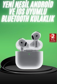 Resim ZERO LAND SEPETIM Yeni Nesil Bluetooth Kulaklık Beyaz Çağrı Cevaplayabilen Kablosuz 