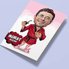 Resim Pipolu Erkek Karikatürlü Tebrik Kartı 