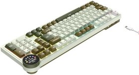 Resim Havit Gamenote KB923L Pro Tri-Mode Kablosuz Mekanik RGB Oyuncu Klavyesi - LCD Ekranlı - Kahverengi 