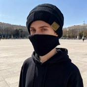 Resim Unisex Kışlık Termal Örgü Bere ve Yüz Maskesi - Sıcak & Rahat Soğuk Hava Başlığı, Erkekler & Kadınlar için Günlük Dış Mekan Başlığı, Kar Ekipmanı,Rahat Oturuş,Nefes Alabilen Malzeme,Günlük Yolcular 