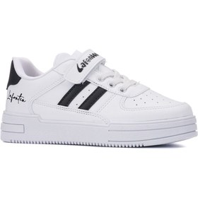 Resim MAGIC SHOES Unısex Beyaz Siyah Soğuğa Dayanıklı Mevsimlik Çocuk Spor Ayakkabı 