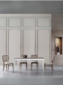 Resim Urbanis Açılır Yemek Masası 140'lik Beyaz - Ceviz 