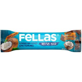 Resim FELLAS Chia Hindistan Ceviz Vitamin Meyve Bar 40gr 