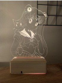 Resim Sailor Moon Usagi Tsukino 16 Renk Gece Lambası 