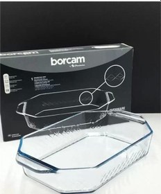 Resim Paşabahçe 59974 Borcam Dikdörtgen Tepsi Kulplu 