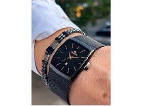 Resim Bentini Garantili Su Geçirmez Paslanmaz, Renk Atmaz Çelik Kordon Çelik Kasa Erkek Kol Saati 