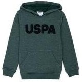 Resim Çocuk Koyu Yeşil Basic Kapüşonlu Sweatshirt 