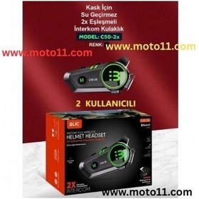 Resim Motosiklet İnterkom - C50 2x Bluetooth Intercom Set 
