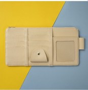 Resim Pazly Cbtx Araba Güneşlik Fermuarlı Mikrofiber Deri Gözlük Ve Kart Saklama Çantası - Bej 
