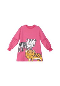 Resim Denokids Mshb&g Leopar Zebra Kız Çocuk Pembe Elbise Pembe 