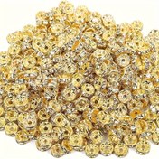 Resim 800 Parça Rezin Spacer Boncuk Seti, 7mm, Çek Kristal Stili, Açık Rhinestone Görünümlü, Mücevher Yapımı, DIY Kolye ve Bileklik El Sanatları Malzemeleri 
