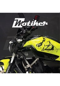 Resim Yamaha Mt-07 Depo Üstü Siyah Joker Tasarımı Sticker Etiket Modeli 