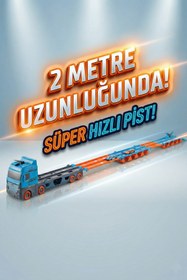 Resim RAF Store Yarış Pisti Özellikli Araç Taşıyıcı Tır 2 Metre Uzunluk Oyuncak Araba 24 Araç Kapasiteli 